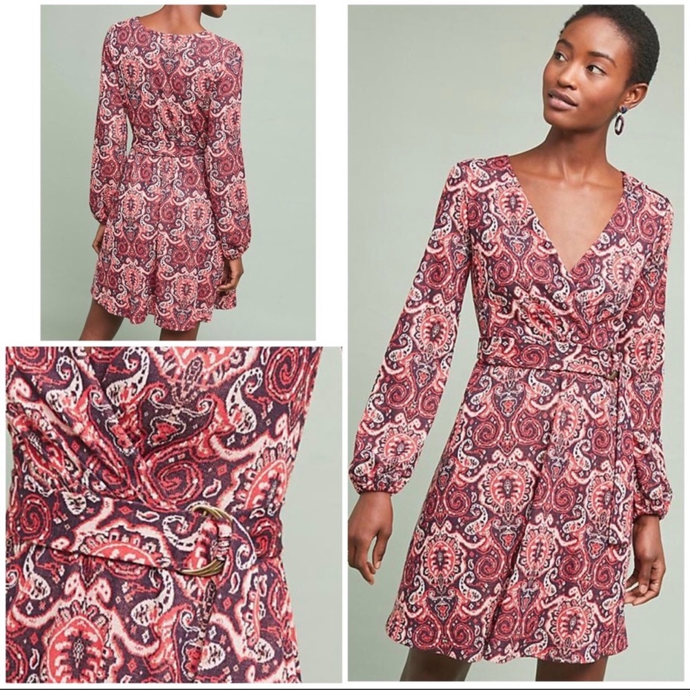 Anthropologie Maeve dress Paisley belted dress